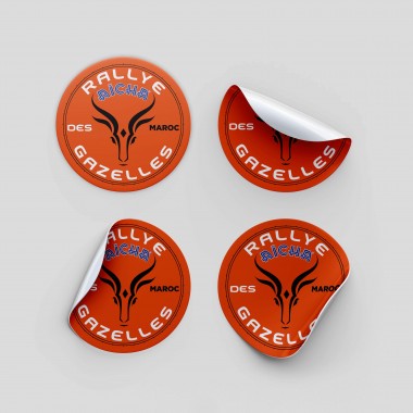 LOT DE 10 STICKERS RALLYE AÏCHA DES GAZELLES DU MAROC
