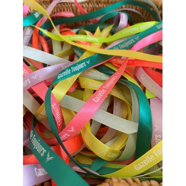 LOT DE 25 BRACELETS SATIN GAZELLE TOUJOURS FLUO ET PASTEL