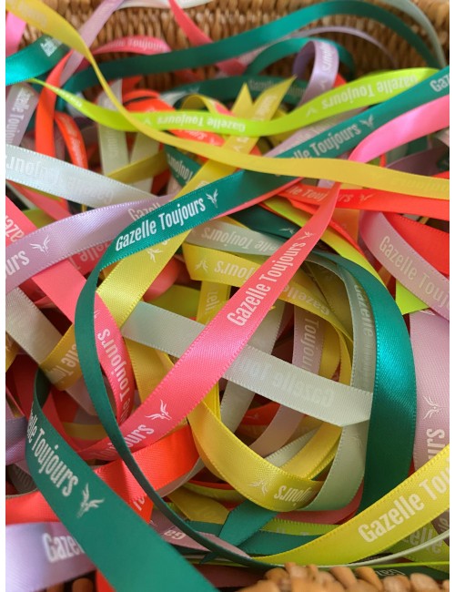 LOT DE 25 BRACELETS SATIN GAZELLE TOUJOURS FLUO ET PASTEL