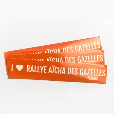 Lot de 20 stickers voiture Rallye Aïcha des Gazelles