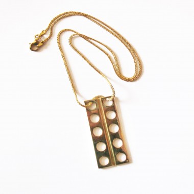 Pendentif Plaque de Desensablage Or avec sa chaîne