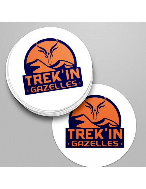 LOT DE 10 STICKERS ROND TREK'IN GAZELLES