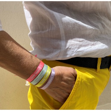 LOT DE 25 BRACELETS SATIN GAZELLE TOUJOURS FLUO ET PASTEL