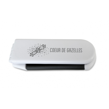 Brosse de poche avec miroir Coeur de Gazelle